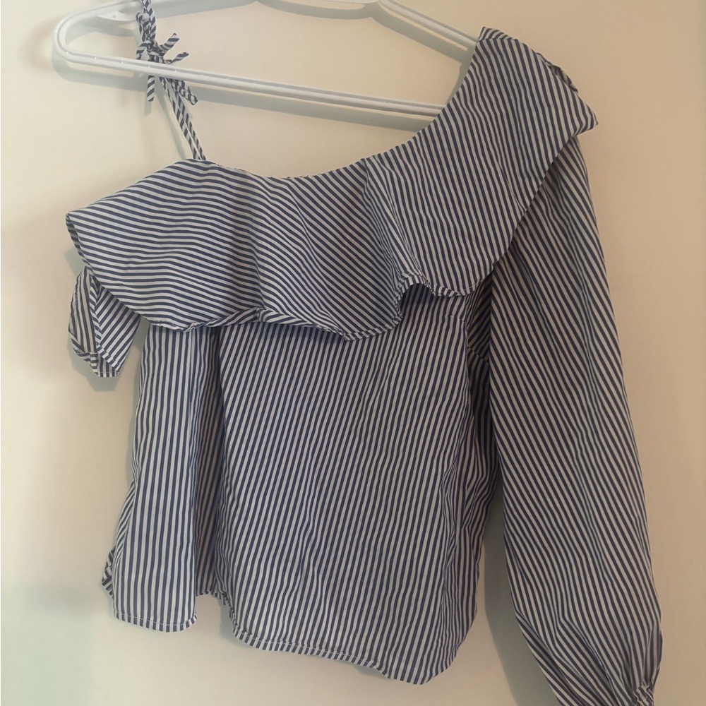 Striped Off-Shoulder Women's Top